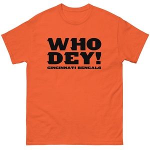 Cincinnati Bengals Who Dey! Unisex T-Shirt w/ Custom Name and Number on back